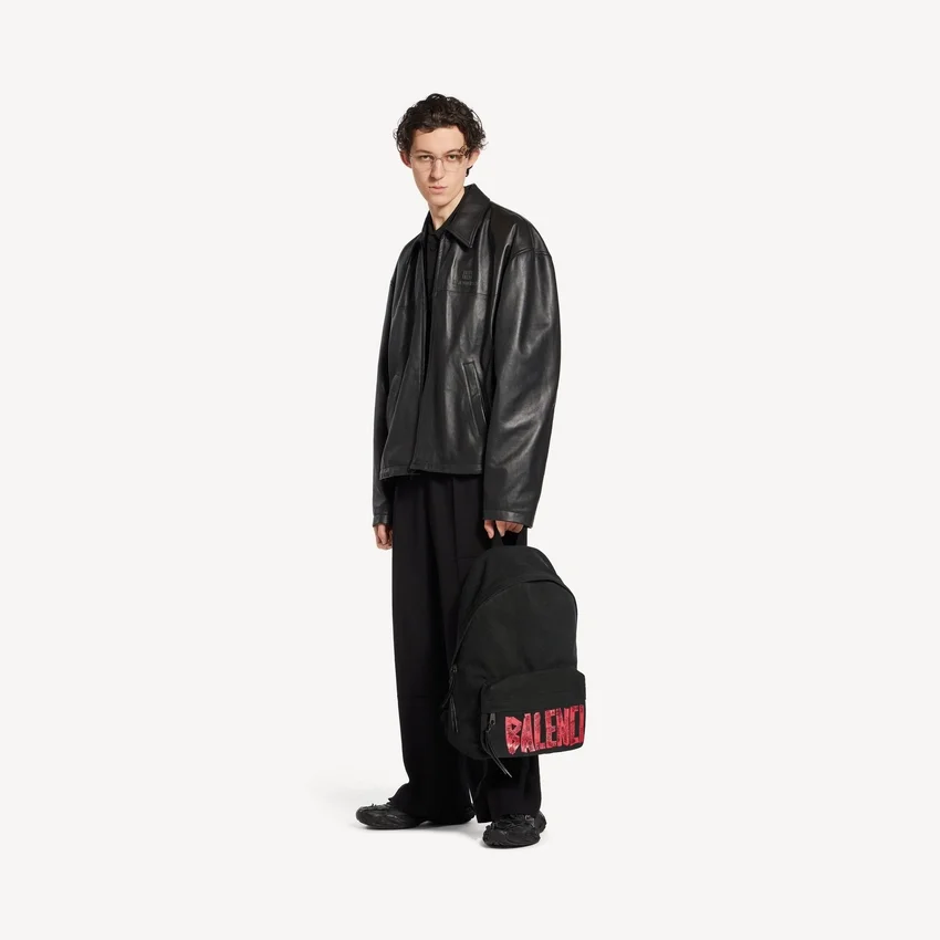 Herren-Rucksack mit Tape Type in Schwarz/Rot Herren-Rucksack mit Tape Type in Schwarz/Rot