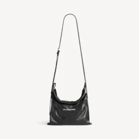 Herren-Shopper mit Staubbeutel, Umhängetasche, mittelgroß, in Schwarz