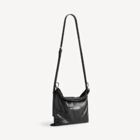 Herren-Shopper mit Staubbeutel, Umhängetasche, mittelgroß, in Schwarz