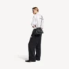 Herren-Shopper mit Staubbeutel, Umhängetasche, mittelgroß, in Schwarz