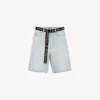 Herren-Shorts mit Gürtel in Hellblau Herren-Shorts mit Gürtel in Hellblau