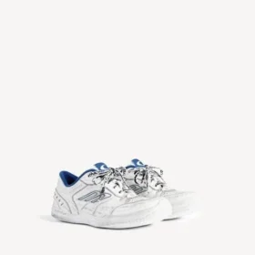 Herren-Sneaker „Hamptons“ im Used-Look in Weiß/Dunkelblau/Grau