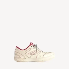 Herren-Sneaker „Hamptons“ in Medium-Worn-Out-Optik in Off-White/Rot