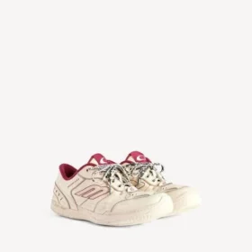 Herren-Sneaker „Hamptons“ in Medium-Worn-Out-Optik in Off-White/Rot