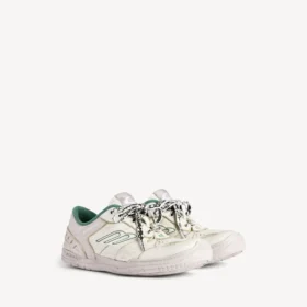 Herren-Sneaker „Hamptons“ mit mittlerem Used-Look in Beige/Grün