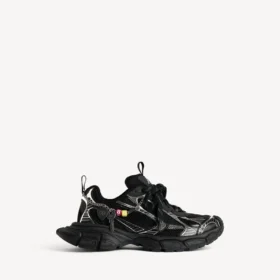 Herren-Sneaker in 3XL mit Anhängern in Schwarz/Silber