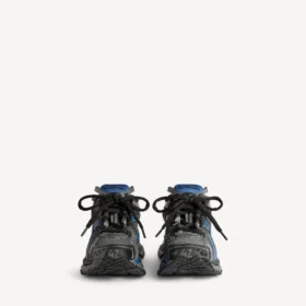 Herren-Sneaker mit Farbverlauf aus Mesh in Schwarz/Blau/Grau