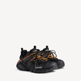 Herren-Sneaker mit Schnürung im Track-Trail-Stil in Schwarz/Orange