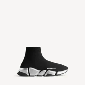 Herren-Sneaker „Speed 2.0“ aus recyceltem Strick in Schwarz/Silber Herren-Sneaker „Speed 2.0“ aus recyceltem Strick in Schwarz/Silber
