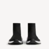 Damen-Sneaker „Speed 2.0“ aus recyceltem Strick in Schwarz/Silber