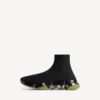 Herren-Sneaker „Speed 2.0“ mit vollständig transparenter Sohle aus recyceltem Strick in Schwarz/Khaki