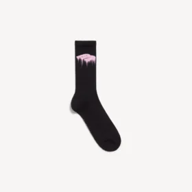 Herren-Socken im „Wet Brush“-Look in Rosa/Schwarz