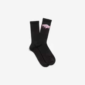 Herren-Socken im „Wet Brush“-Look in Rosa/Schwarz