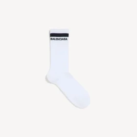Herren-Socken mit Logo in Weiß/Schwarz