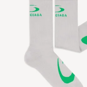 Herren-Socken mit „Loop Sports Icon“-Motiv in Grau/Grün