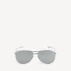 Herren-Sonnenbrille „Monday Pilot“ in hellem Ruthenium