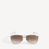 Herren-Sonnenbrille „Monday Pilot“ in hellem Ruthenium