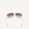 Herren-Sonnenbrille „Monday Pilot“ in hellem Ruthenium