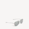 Herren-Sonnenbrille „Monday Pilot“ in hellem Ruthenium