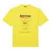 Herren-Sweatshirt von Balenciaga, chemisch zu reinigen, kastenförmiger Schnitt, Logo-Aufdruck, locker sitzend, kurzärmelig, gelb 651795TKVF87175