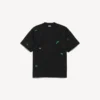 Herren-T-Shirt „520 Stickers“ in mittlerer Passform in Schwarz/Grün