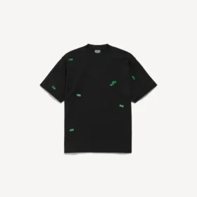Herren-T-Shirt „520 Stickers“ in mittlerer Passform in Schwarz/Grün