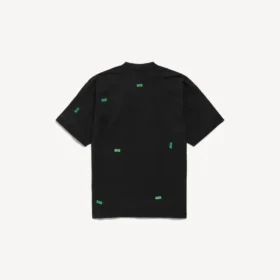 Herren-T-Shirt „520 Stickers“ in mittlerer Passform in Schwarz/Grün