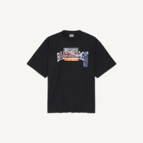 Herren-T-Shirt „Bumper Stickers“ in mittlerer Passform, schwarz Herren-T-Shirt „Bumper Stickers“ in mittlerer Passform, schwarz