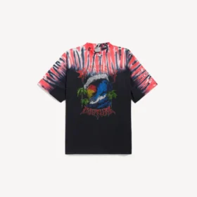 Herren-T-Shirt in schwarzer Farbe mit „Extreme Tie-Dye“-Motiv und mittlerer Passform Herren-T-Shirt in schwarzer Farbe mit „Extreme Tie-Dye“-Motiv und mittlerer Passform