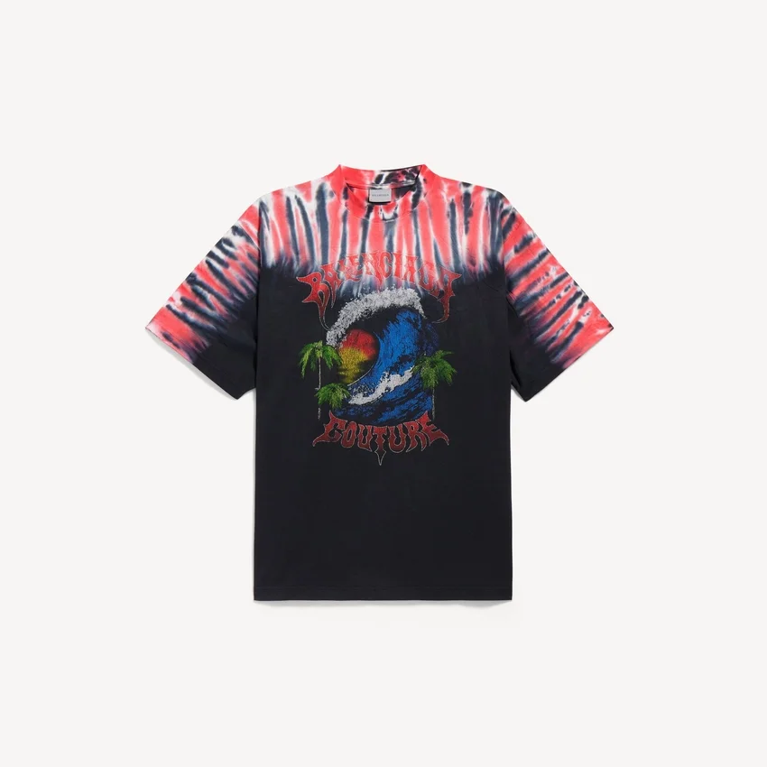 Herren-T-Shirt in schwarzer Farbe mit „Extreme Tie-Dye“-Motiv und mittlerer Passform Herren-T-Shirt in schwarzer Farbe mit „Extreme Tie-Dye“-Motiv und mittlerer Passform
