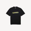 Herren-T-Shirt „Messy Spray“ in mittlerer Passform  in Schwarz