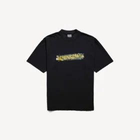 Herren-T-Shirt „Messy Spray“ in mittlerer Passform in Schwarz Herren-T-Shirt „Messy Spray“ in mittlerer Passform in Schwarz