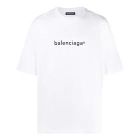 Herren-T-Shirt mit Balenciaga-Logo-Aufdruck, bequem, kurzärmelig, weiß 612966TIV549040 Herren-T-Shirt mit Balenciaga-Logo-Aufdruck, bequem, kurzärmelig, weiß 612966TIV549040