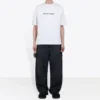 Herren-T-Shirt mit Balenciaga-Logo-Aufdruck, bequem, kurzärmelig, weiß 612966TIV549040