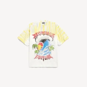 Herren-T-Shirt mit extremem Tie-Dye-Print in mittlerer Passform, in Weiß Herren-T-Shirt mit extremem Tie-Dye-Print in mittlerer Passform, in Weiß