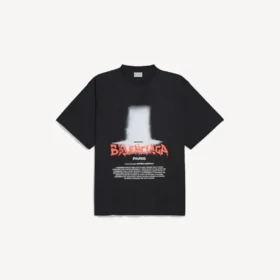 Herren-T-Shirt „The Door“ in Oversize-Passform, schwarz