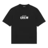 Herren-T-Shirt von Balenciaga mit Alphabet-Muster, locker geschnitten, kurzärmelig, schwarz 612966TIV241070