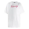 Herren-T-Shirt von Balenciaga mit Logo-Aufdruck, kurzärmelig, weiß, 583214TFV639783