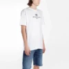 Herren-T-Shirt von Balenciaga mit Logo-Print, Rundhalsausschnitt und kurzen Ärmeln, weiß 556150TYK239000