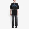 Herren-T-Shirt von Balenciaga mit Rammstein-Deutschland-Band-Motiv, kurzärmelig, schwarz 651795TLV511000