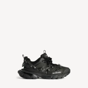Herren-Track-Piercing-Sneaker in Schwarz