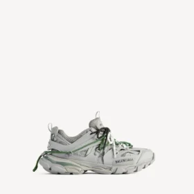 Herren-Track-Sneaker mit Schnürung in Grau/Gelb/Weiß/Marineblau