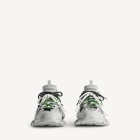 Herren-Track-Sneaker mit Schnürung in Grau/Gelb/Weiß/Marineblau