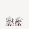 Damen-Track-Sneaker mit Schnürung in Weiß/Rot/Grau/Schwarz