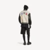 Herren-Varsity-Jacke von Balenciaga | NBA-Kollaboration in Elfenbein