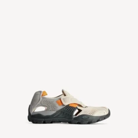 Herren-Wandersandale als Sneaker in Grau/Beige/Orange/Schwarz