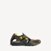 Herren-Wandersandale als Sneaker in Taupe/Schwarz/Neongelb Herren-Wandersandale als Sneaker in Taupe/Schwarz/Neongelb