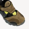 Herren-Wandersandale als Sneaker in Taupe/Schwarz/Neongelb Herren-Wandersandale als Sneaker in Taupe/Schwarz/Neongelb