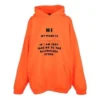 Hi My Name Is Hoodies „Fluorescent Orange Black“ 651799TKVK57513