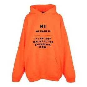 Hi My Name Is Hoodies „Fluorescent Orange Black“ 651799TKVK57513